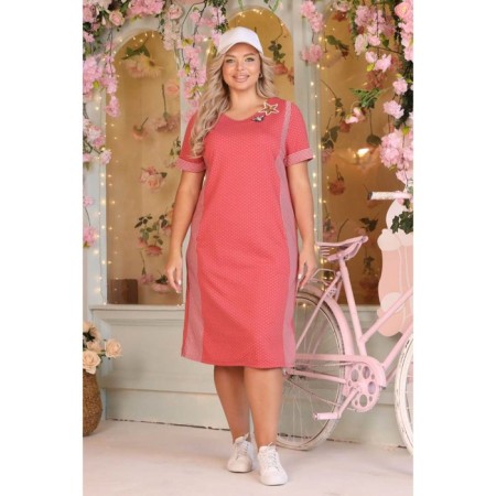 Female dress, size 54, coral color-2