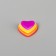 Decor for creativity plastic "Striped hearts" Pink-violet set 10 pcs 1.2x1.3 cm