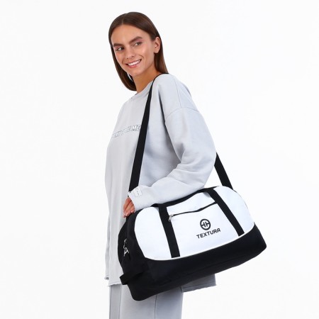 Sports bag, Textura, average size, black/white color-8