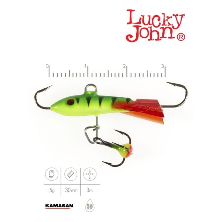 Balancir Lucky John Classic 3 + tee, 3 cm, color 36rt blister-1