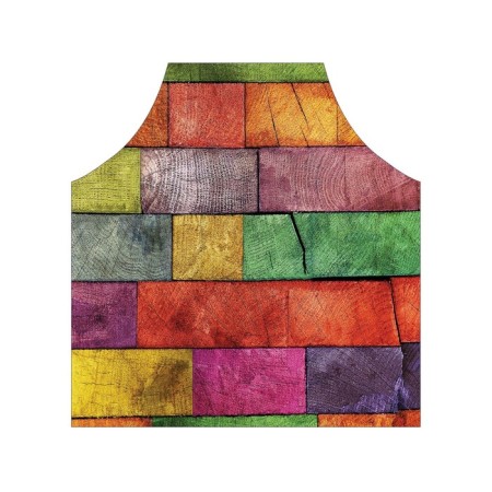 Apron of a kitchen with a photo print "Color bars", adjustable, size OS-2
