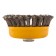 Denzel Ushm brush, 125 mm, M14, cup, twisted stainless steel. I wire 0.5 mm