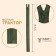 Lightning "Tractor", No. 7, connective, castle machine, 50 cm, khaki color