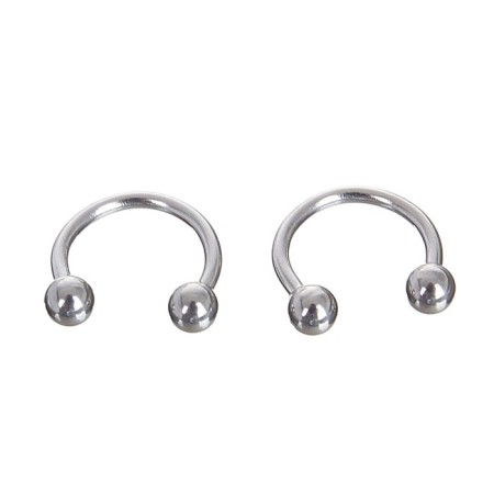 Circular in an eyebrow (piercing), ball, d = 10 mm, pair, color silver (indivisible packing 12 pairs, price per pair)-1
