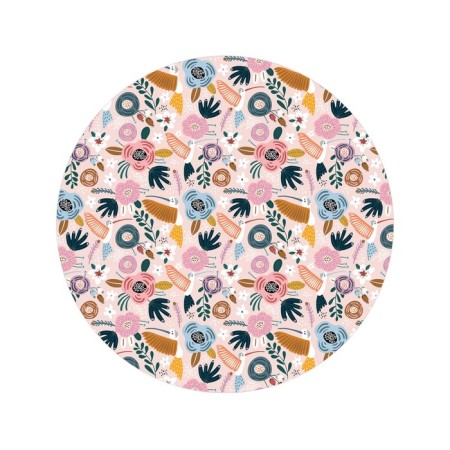 Pareo and beach rug "Tropical sketches", d = 150 cm-1