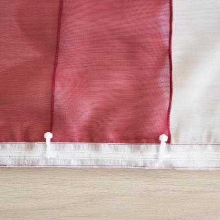 A set of curtains for the kitchen Witerra Malva 280x150cm, Bordeaux, PE100%-5