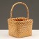 A set of wicker baskets, sequoia, 18x18x15/29.5 cm, 15x15x12/27.5 cm, 2 pcs., Natural