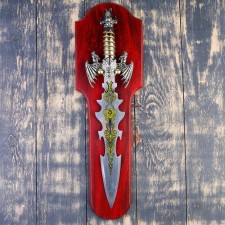 Souvenir sword on a tablet, color application on the blade, 52 cm