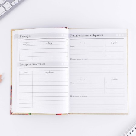 The teacher's diary “Teacher: the best teacher”, A5 format, solid cover cardboard 7BC, 160 sheets-5