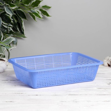 Storage basket, plastic, 32 × 24 × 7.5 cm, color mix
