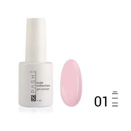 Pashe Nude Collection gel polish, No. 01 camouflage yogurt, 9 ml