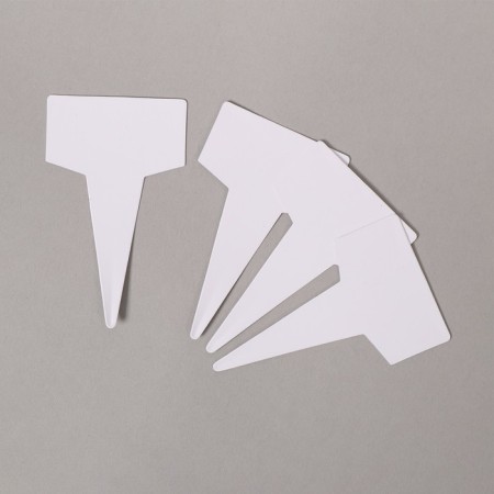 Garden signs for marking, 7 cm, set 20 pcs., Plastic, white, Greengo