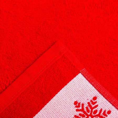 New Year's towel Taurus "Snowflakes" 30x60 cm, 100% cotton, 360g/m2-3