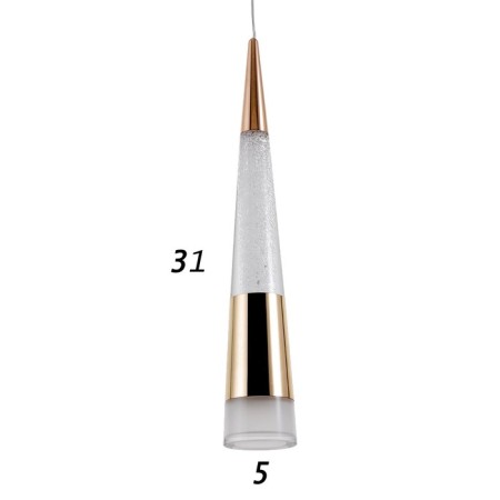 Bayerlux lamp "Galassia" LED 6W gold 5.5x5x120 cm.-5
