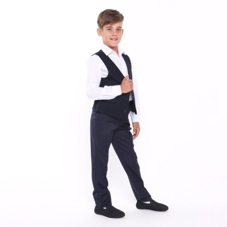 School vest for a boy, dark blue, height 152 (38/m)-4