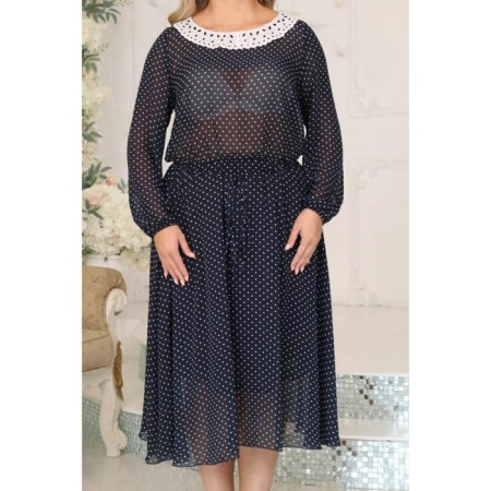 Women's dress, size 54, blue color-1