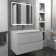 Sink uperwood Next 80 cm, half -around, rectangular, white