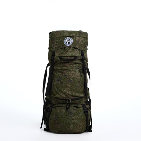 Tourist backpack, TAIF, 100 L, cord department, 2 outer pockets, green color-1