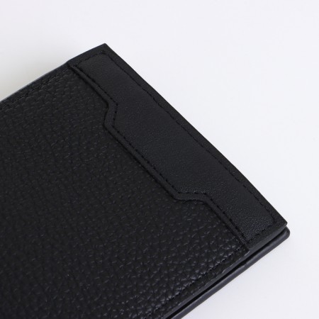 Male purse without fastening, black color-4