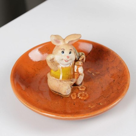 Ceramic serving dish "Bunny", 12.5 × 8 cm, color mix-1