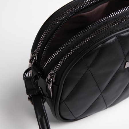 Bag Women's Cross-Bodi with a zipper, black color-5