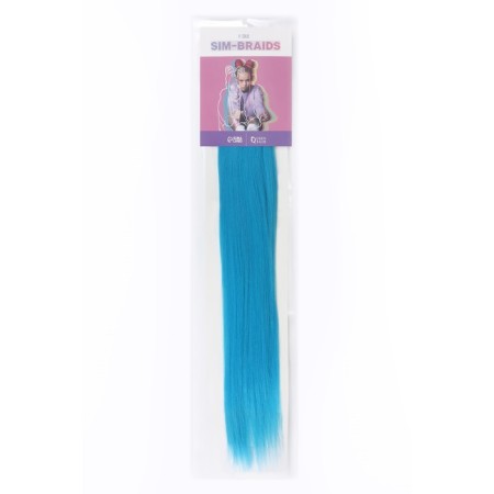 SIM-BRAIDS Kanecalon is monophonic, corrugated, 65 cm, 90 grams, light blue color (#ili blue)-2