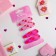 Invisibility for hair "Berries" (set 4 pcs) cherries 5 cm, pink