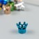 Busina for creativity plastic "Crown glossy metallic" mix 1.4x1.4x1.2 cm