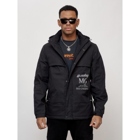 Sports male jacket, size 52, black color-5