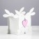 Kashpo wooden "bunnies" 16.5x25.4x8.6 cm white/pink
