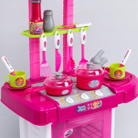 Game set "Fashionable kitchen", Winx, in a suitcase, with accessories, light, sound, height 65.5 cm-6