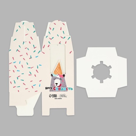 Capcake box, confectionery packaging, 1 cell “I Carry Sweetness”, 9 x 9 x 11 cm-5
