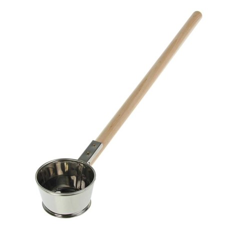 Stainless steel bathhouse, 0.35l, 60 cm, with a wooden pen, "Dobroparov"-4
