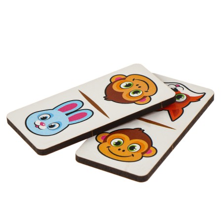 Domino "Animals", 28 elements, dick size: 3x6x0.4 cm-4