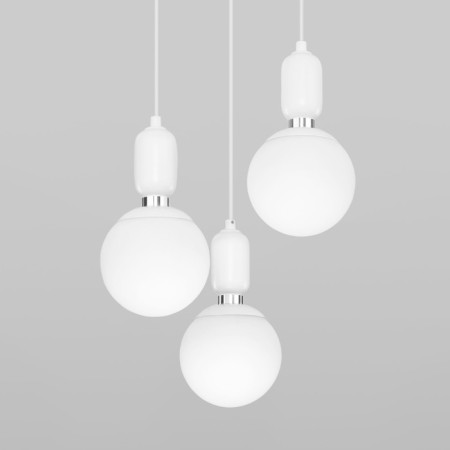 Suspended lamp with glass lamps of Bubble, 60W, E27, 30x30 cm