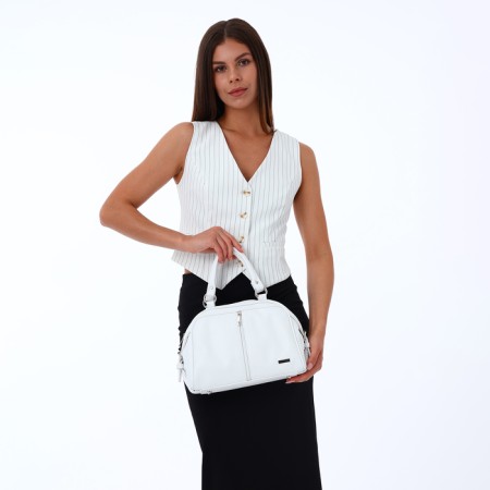 Women's bag with lightning, white color-8