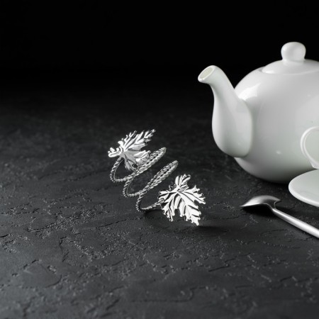 Ring for the napkin "Liszt", 10 × 4.5 cm, silver color-4