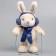 Soft toy "Little Friend", skiing bunny, blue scarf