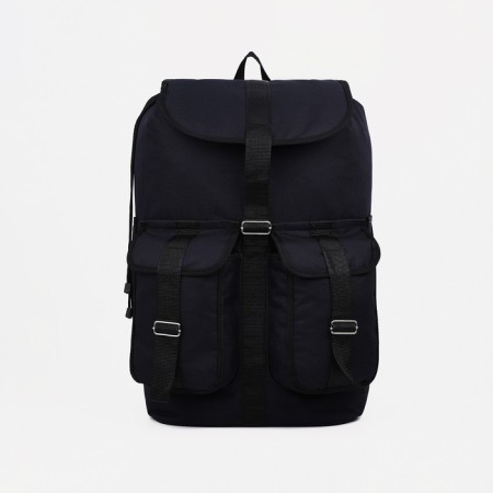 Tourist backpack, 55 liters, cord department, 4 outer pockets, ZFTS, black color