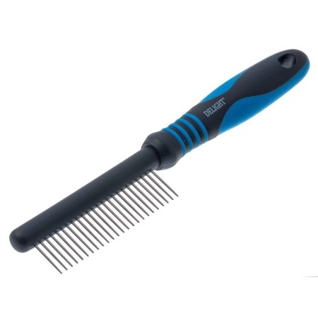 Delight comb, with rings, 24 teeth 20 mm, black and blue