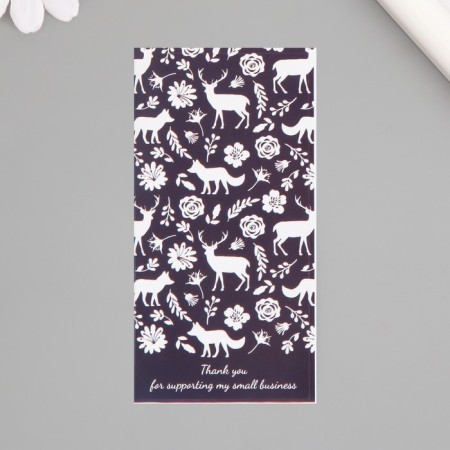 Stick Paper Gratitude "Deer and Fox" set 50 pcs 10x5 cm-1