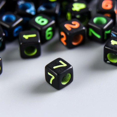 Beads for creativity plastic "Distance on the cube" Multi -colored set 20 grams 0.7x0.7 cm-1