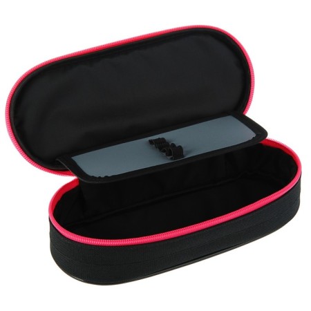 Penal-football 85 x 210 x 50 mm with a folding bar, soft, textile, calligrata PMK 24-42 Black, black/bright pink-4