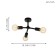 Lamp Bocadella 1, 3x60W E27, black color