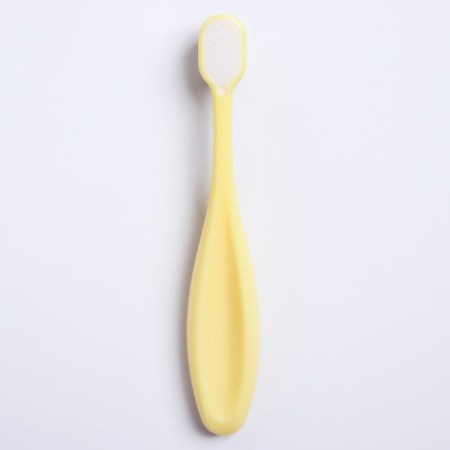 Baby toothbrush with soft bristles, nylon, yellow color-2