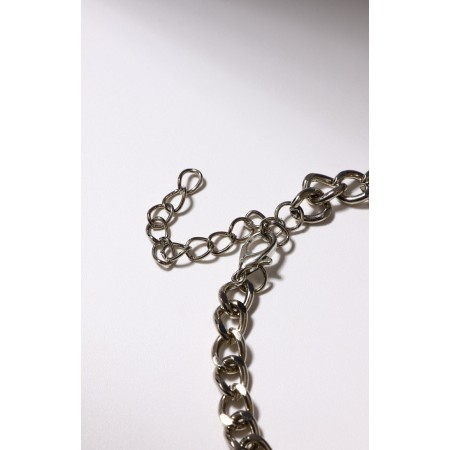 Bracelet "sky", white color in silver, l = 16 cm-4