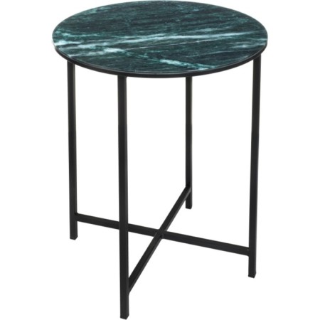 Journal table Volopas metal, malachite/black 48x48x60 cm