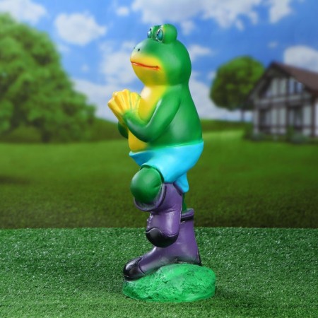 Garden figure "Frog jump" 18x20x50 cm-1