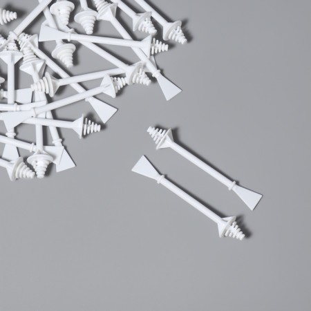 Spit for depilation, bilateral, plastic, 7.5 × 1.2 cm, 50 pcs, white color-2