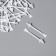 Spit for depilation, bilateral, plastic, 7.5 × 1.2 cm, 50 pcs, white color